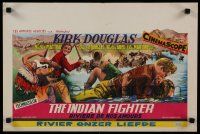 1c137 INDIAN FIGHTER Belgian '55 art of fighting Kirk Douglas, romancing Elsa Martinelli!