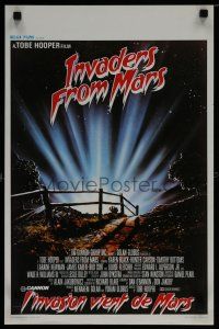 1c138 INVADERS FROM MARS Belgian '86 Tobe Hooper, art by Rider, there's no place on Earth to hide!