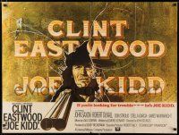 1c302 JOE KIDD British quad '72 cool art of Clint Eastwood pointing double-barreled shotgun!