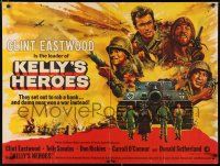 1c303 KELLY'S HEROES British quad '70 Clint Eastwood, Telly Savalas, Don Rickles, Sutherland, WWII