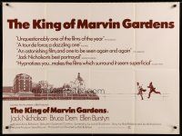 1c304 KING OF MARVIN GARDENS British quad '72 Jack Nicholson in New Jersey, directed by Rafelson!