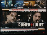 1c326 ROMEO & JULIET DS British quad '96 Leonardo DiCaprio, Claire Danes, Shakespeare remake!