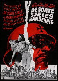 1c783 GLORY STOMPERS Danish '67 AIP bikers, Dennis Hopper, wild image of bikers on the rampage!