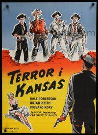 1c788 HELL CANYON OUTLAWS Danish '59 Dale Robertson, Brian Keith, deadly killer terrorizing West!