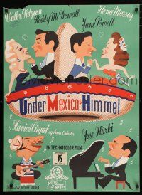 1c791 HOLIDAY IN MEXICO Danish '49 romantic art of Walter Pidgeon, Jane Powell & Ilona Massey!