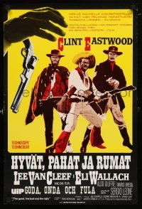 1c373 GOOD, THE BAD & THE UGLY Finnish R80s Clint Eastwood, Lee Van Cleef, Sergio Leone, cool art!