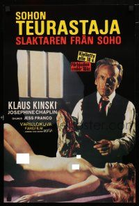 1c381 JACK THE RIPPER Finnish '79 Jess Franco, Klaus Kinski, cool sexy horror image!