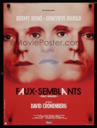 1c088 DEAD RINGERS French 15x21 '89 Jeremy Irons & Genevieve Bujold, directed by David Cronenberg!