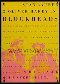 1c035 BLOCK-HEADS German R90s Stan Laurel & Oliver Hardy, Hal Roach!