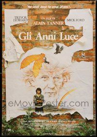1c446 LIGHT YEARS AWAY Italian 1sh '82 Alain Tanner's Les Annees Lumiere, art by Rene Feracci!