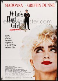 1c457 WHO'S THAT GIRL Italian 1sh '87 great portrait of young rebellious Madonna, Griffin Dunne