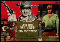 1c506 EL DORADO Italian photobusta '66 Robert Mitchum, John Wayne, Howard Hawks
