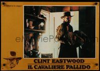 1c531 PALE RIDER Italian photobusta '85 great image of cowboy Clint Eastwood!