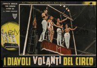 1c548 VENGANZA EN EL CIRCO Italian photobusta '56 image of trapeze artists!