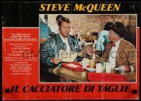 1c459 HUNTER Italian 13x18 pbusta '80 great image of bounty hunter Steve McQueen & Eli Wallach!