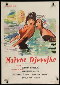1c207 GOOD TIME GIRLS Yugoslavian 20x28 '64 Claude Chabrol's Les Bonnes Femmes!