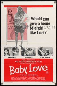 1d061 BABY LOVE 1sh '69 would you give a home to a girl like Luci, a BAD girl!