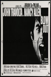 1d112 BLOW OUT 1sh '81 John Travolta, Brian De Palma, murder has a sound all of its own!