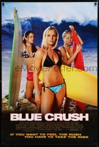 1d114 BLUE CRUSH DS 1sh '02 Michelle Rodriguez, sexy Kate Bosworth in bikini, surfing girls!