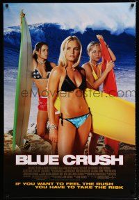 1d113 BLUE CRUSH 1sh '02 Michelle Rodriguez, sexy Kate Bosworth in bikini, surfing girls!