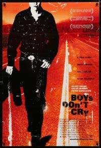 1d122 BOYS DON'T CRY DS 1sh '99 Hilary Swank, true story about finding the courage to be yourself!