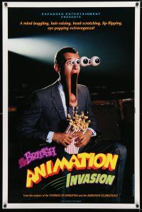 1d129 BRITISH ANIMATION INVASION 1sh '91 wacky image from eye-popping extravaganza!