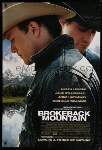 1d130 BROKEBACK MOUNTAIN DS 1sh '05 Ang Lee directed, Heath Ledger & Jake Gyllenhaal!