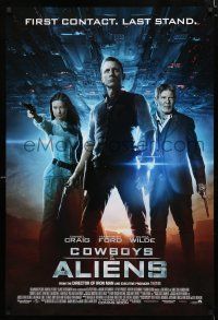 1d177 COWBOYS & ALIENS advance DS 1sh '11 Daniel Craig, Harrison Ford, sexy Olivia Wilde!