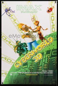 1d190 CYBERWORLD DS 1sh '00 Jenna Elfman, Woody Allen, Homer Simpson & Antz, IMAX 3-D!