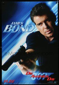 1d225 DIE ANOTHER DAY teaser 1sh '02 cool image of Pierce Brosnan as James Bond!