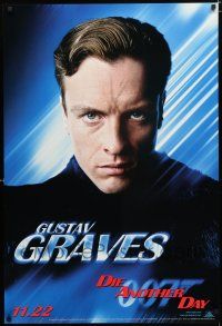 1d229 DIE ANOTHER DAY teaser 1sh '02 James Bond, portrait of Toby Stephens as Gustav Graves!