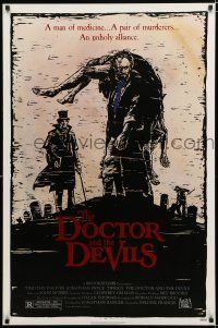 1d236 DOCTOR & THE DEVILS 1sh '85 Timothy Dalton, cool graverobber artwork by Goozee!