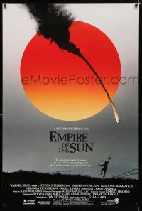 1d260 EMPIRE OF THE SUN advance 1sh '87 Stephen Spielberg, John Malkovich, first Christian Bale!