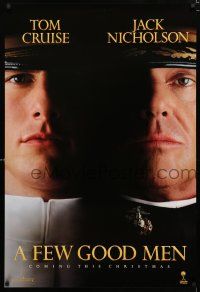 1d285 FEW GOOD MEN teaser 1sh '92 best close up of Tom Cruise & Jack Nicholson!