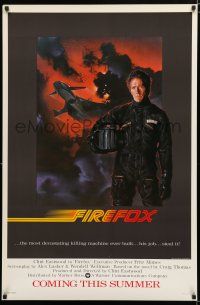 1d291 FIREFOX advance 1sh '82 cool C.D. de Mar art of killing machine, Clint Eastwood!