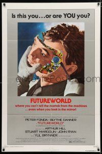 1d309 FUTUREWORLD 1sh '76 AIP, a world where you can't tell the mortals from the machines!