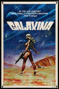 1d310 GALAXINA style A 1sh '80 great sci-fi art of sexy Dorothy Stratten by Robert Tanenbaum!