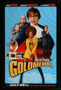 1d326 GOLDMEMBER advance DS 1sh '02 Mike Meyers as Austin Powers, Michael Caine, Beyonce Knowles!