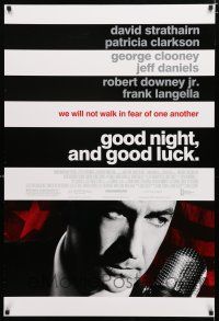 1d331 GOOD NIGHT & GOOD LUCK DS 1sh '05 George Clooney, David Strathairn as Edward R. Murrow!