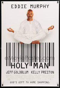 1d376 HOLY MAN DS 1sh '98 Stephen Herek, great image of Eddie Murphy meditating on barcode!