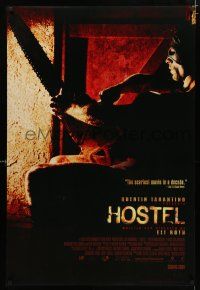 1d377 HOSTEL int'l advance DS 1sh '05 Jay Hernandez, creepy image from Eli Roth gore-fest!
