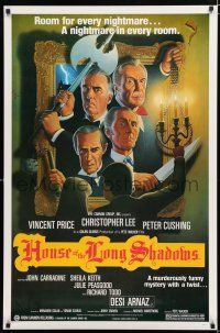 1d380 HOUSE OF THE LONG SHADOWS 1sh '83 Vincent Price, Peter Cushing, John Carradine & Chris Lee!
