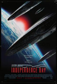 1d400 INDEPENDENCE DAY style B advance 1sh '96 great image of enormous alien ships coming to Earth!