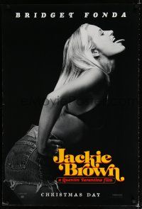 1d425 JACKIE BROWN teaser 1sh '97 Quentin Tarantino, cool image of sexy Bridget Fonda!
