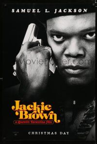 1d424 JACKIE BROWN teaser 1sh '97 Quentin Tarantino, cool image of Samuel L. Jackson!