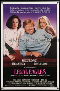 1d463 LEGAL EAGLES 1sh '86 Robert Redford, Daryl Hannah, Debra Winger, directed by Ivan Reitman!