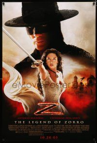 1d468 LEGEND OF ZORRO rated advance 1sh '05 Antonio Banderas is Zorro, sexy Catherine Zeta-Jones!