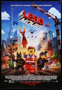 1d469 LEGO MOVIE advance DS 1sh '14 the story of a nobody who saved everybody!