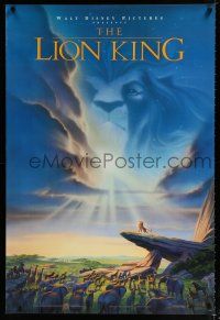 1d477 LION KING 1sh '94 classic Disney in Africa, cool image of Mufasa in sky!