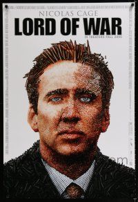 1d495 LORD OF WAR advance 1sh '05 wild bullet mosaic of arms dealer Nicolas Cage!
